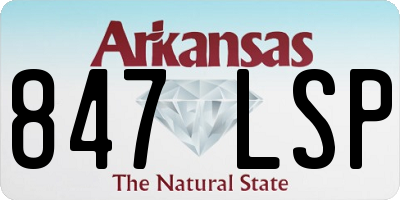 AR license plate 847LSP