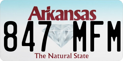 AR license plate 847MFM