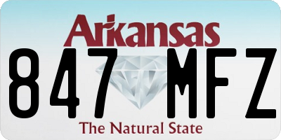 AR license plate 847MFZ