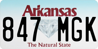 AR license plate 847MGK