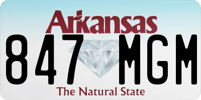 AR license plate 847MGM