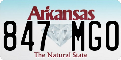 AR license plate 847MGO