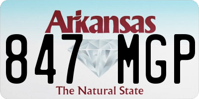 AR license plate 847MGP