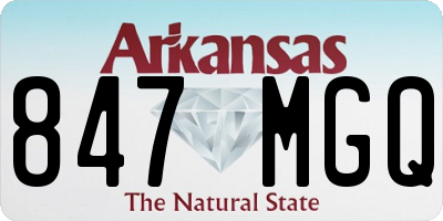 AR license plate 847MGQ
