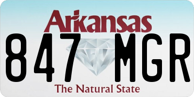 AR license plate 847MGR