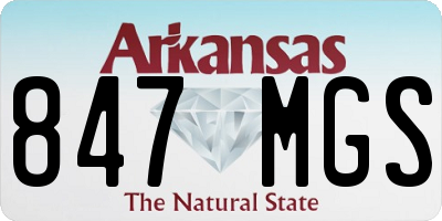 AR license plate 847MGS