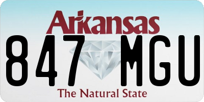 AR license plate 847MGU