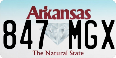 AR license plate 847MGX