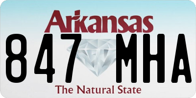 AR license plate 847MHA