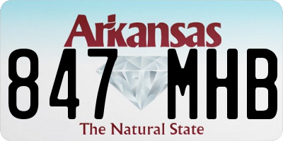 AR license plate 847MHB