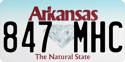 AR license plate 847MHC