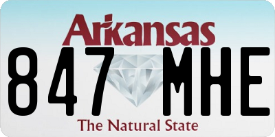 AR license plate 847MHE