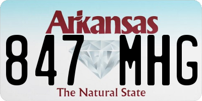 AR license plate 847MHG