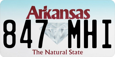 AR license plate 847MHI