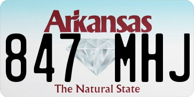AR license plate 847MHJ