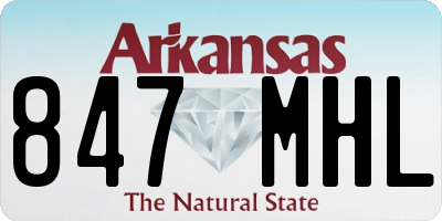 AR license plate 847MHL