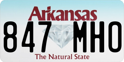 AR license plate 847MHO