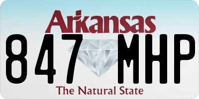 AR license plate 847MHP