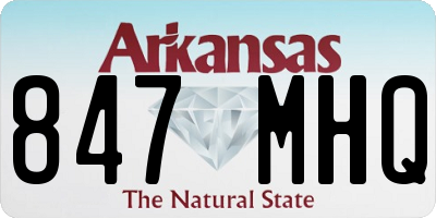 AR license plate 847MHQ