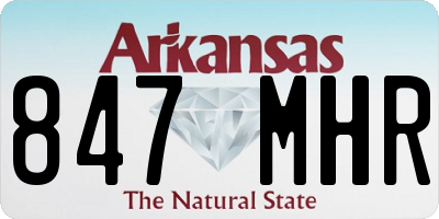 AR license plate 847MHR