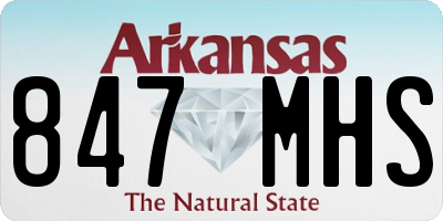 AR license plate 847MHS