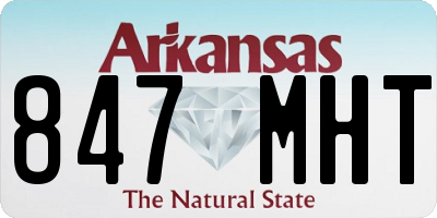 AR license plate 847MHT