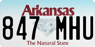 AR license plate 847MHU