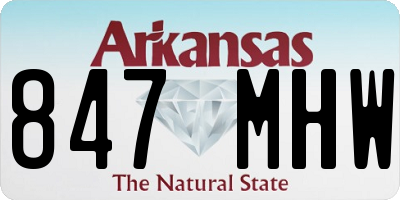 AR license plate 847MHW