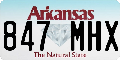 AR license plate 847MHX