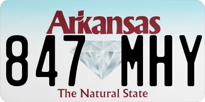 AR license plate 847MHY