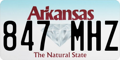 AR license plate 847MHZ