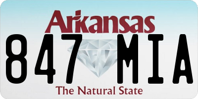 AR license plate 847MIA
