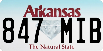 AR license plate 847MIB