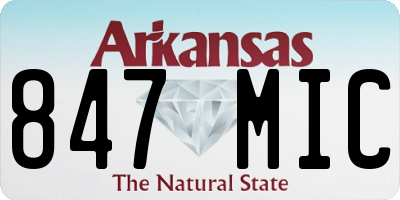 AR license plate 847MIC