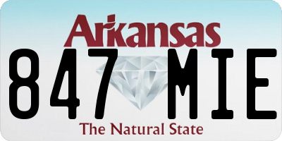 AR license plate 847MIE