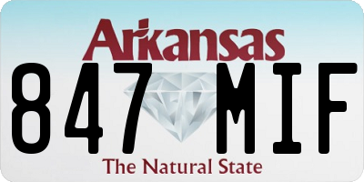 AR license plate 847MIF