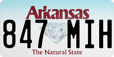 AR license plate 847MIH