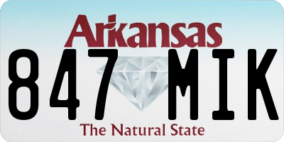 AR license plate 847MIK