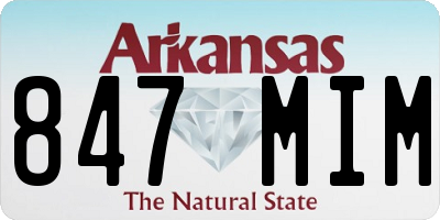 AR license plate 847MIM