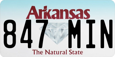 AR license plate 847MIN