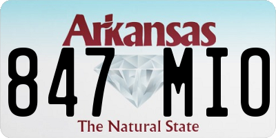 AR license plate 847MIO