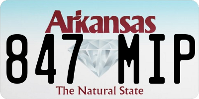 AR license plate 847MIP