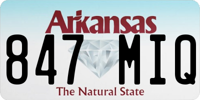 AR license plate 847MIQ