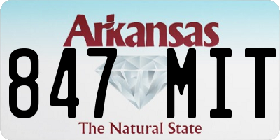 AR license plate 847MIT