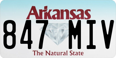 AR license plate 847MIV