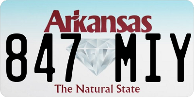 AR license plate 847MIY