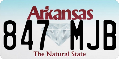 AR license plate 847MJB