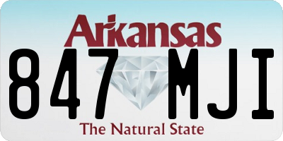 AR license plate 847MJI