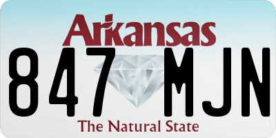 AR license plate 847MJN