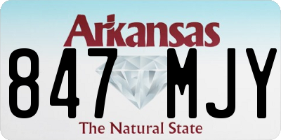 AR license plate 847MJY